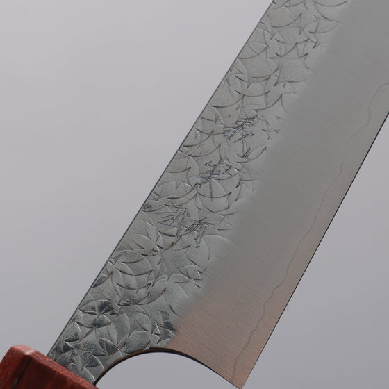 Yoshimi Kato Minamo SG2 Hammered Petty-Utility  150mm Rosewood (Turquoise Ring) Handle - Seisuke Knife