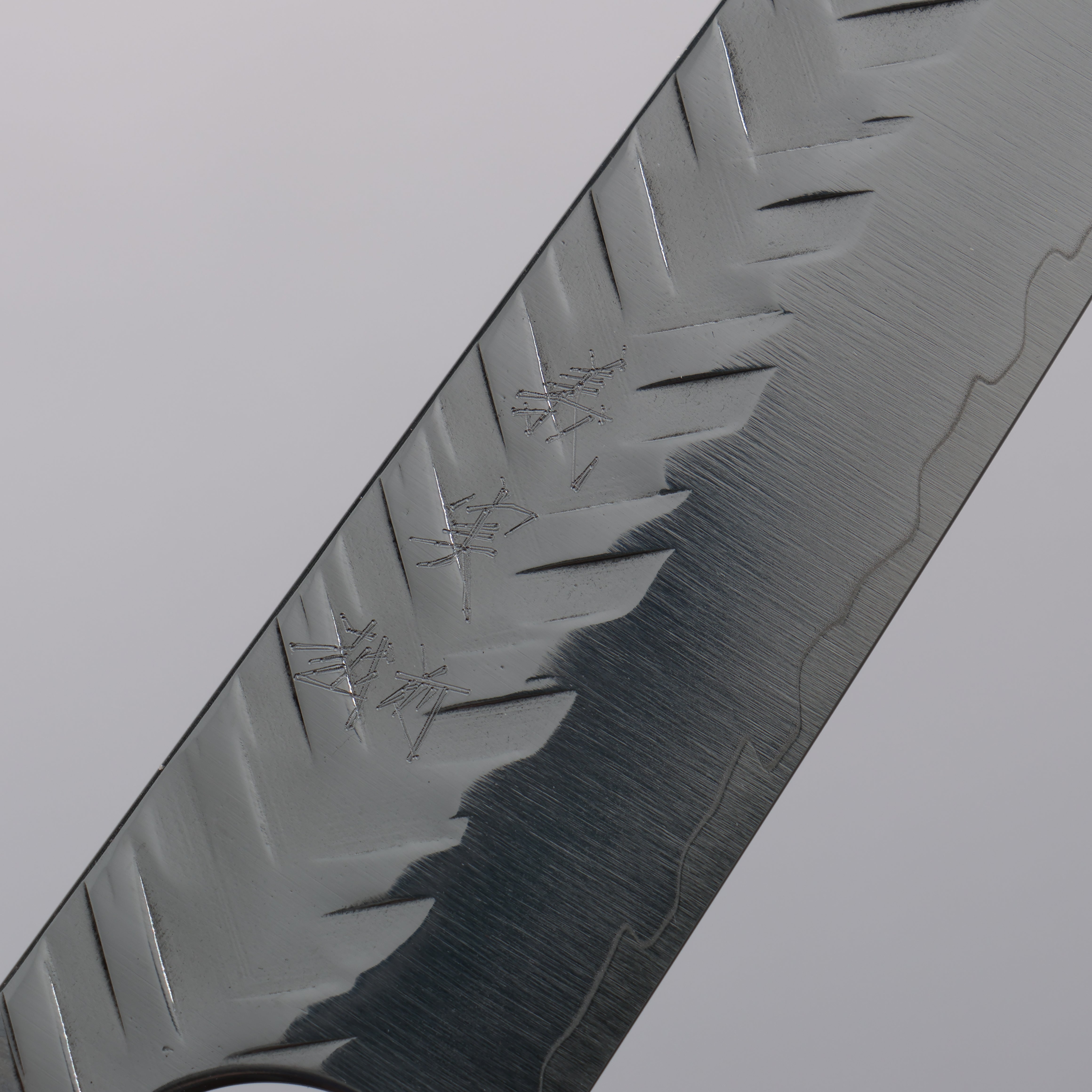 Yoshimi Kato SPG STRIX Hammered (V) Kiritsuke Petty-Utility  150mm Ebony (ferrule: Orange Resin) Handle - Seisuke Knife