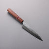 Yoshimi Kato SPG STRIX Hammered (V) Kiritsuke Petty-Utility  150mm Rosewood (Red Turquoise Ring) Handle - Seisuke Knife - Slide 1
