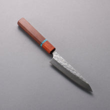  Yoshimi Kato Minamo SG2 Hammered Petty-Utility  120mm Rosewood (Turquoise Ring) Handle - Seisuke Knife