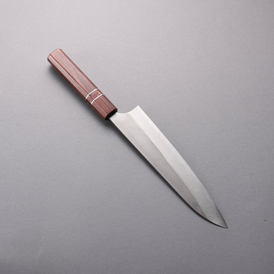 Yoshimi Kato Blue Super Nashiji Gyuto  210mm Rosewood (Red Turquoise Ring) Handle - Seisuke Knife