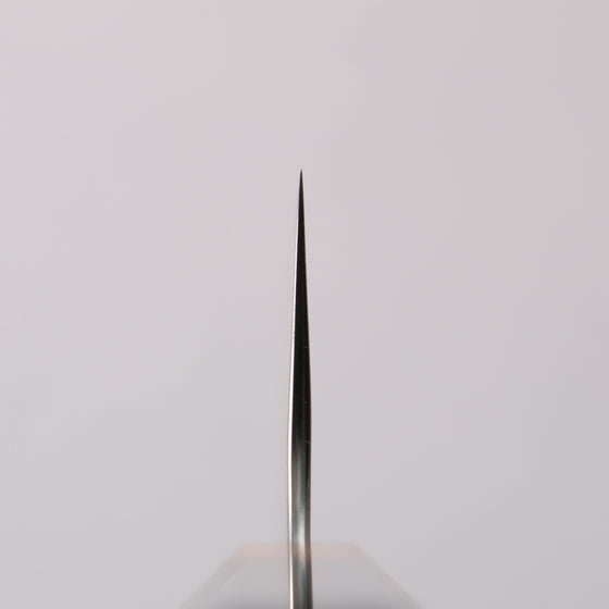 Yoshimi Kato VG10 Black Damascus Kiritsuke Gyuto  210mm Ebony (ferrule: Orange Resin) Handle - Seisuke Knife