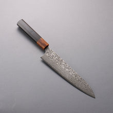  Yoshimi Kato VG10 Black Damascus Gyuto  210mm Ebony (ferrule: Orange Resin) Handle - Seisuke Knife