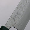 Yoshimi Kato SG2 Damascus Migaki Finished Santoku  170mm Olive Tree and Green Resin Handle - Seisuke Knife - Slide 3