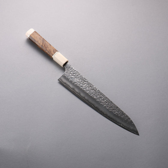 Yu Kurosaki Shizuku SG2 Hammered Gyuto  240mm Stabilized wood (Birch Burl) Handle - Seisuke Knife