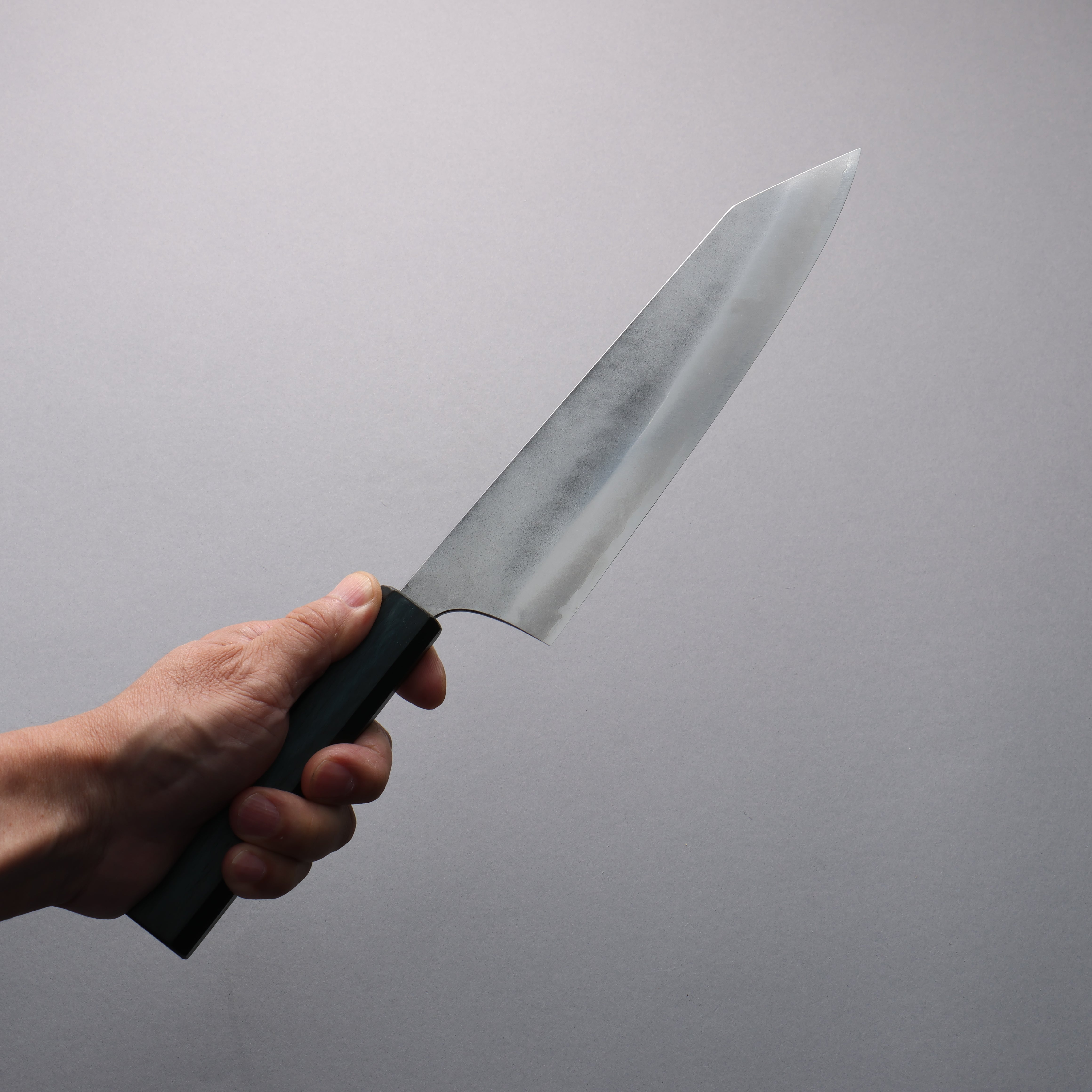 Taiki Kawamoto VG10 Lightly Hammered Gyuto  210mm Indigo colored Wood Handle - Seisuke Knife