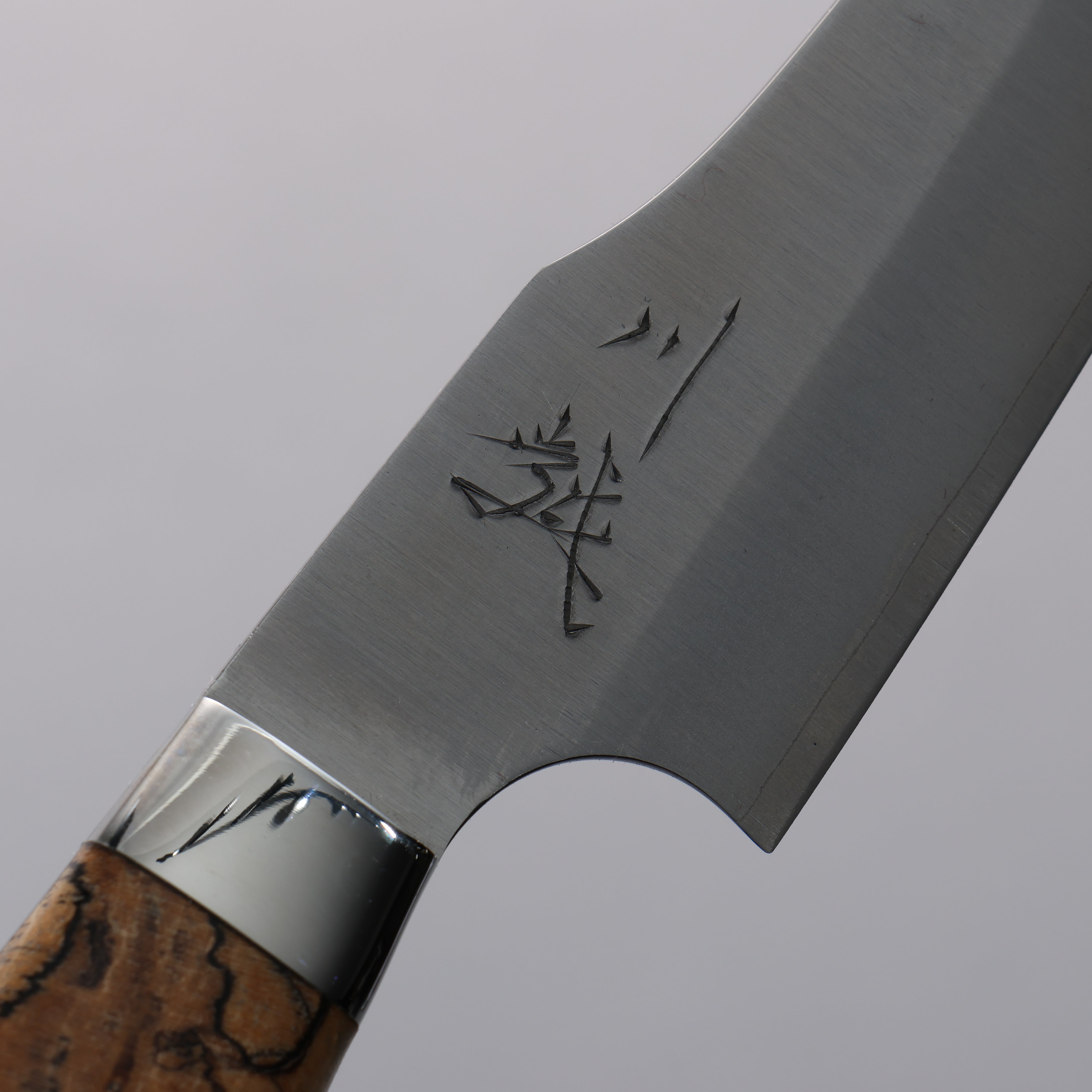 Yuto Kawagoe Blue Steel No.2 Kiritsuke Petty-Utility  125mm Spalted Wood Handle - Seisuke Knife