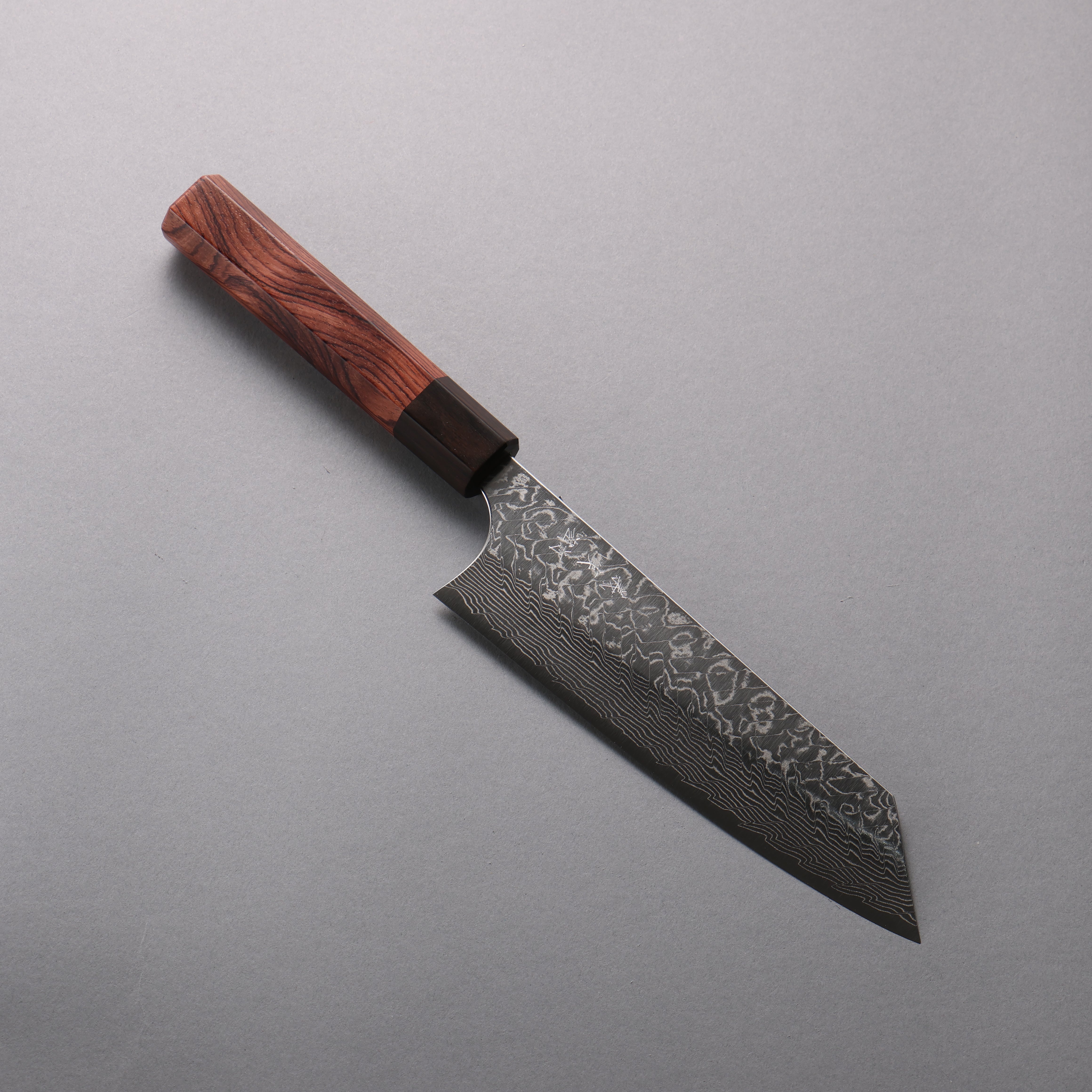 Yoshimi Kato SG2 Damascus Migaki Polish Finish Bunka  170mm Rosewood (Ferrule: Ebony) Handle - Seisuke Knife