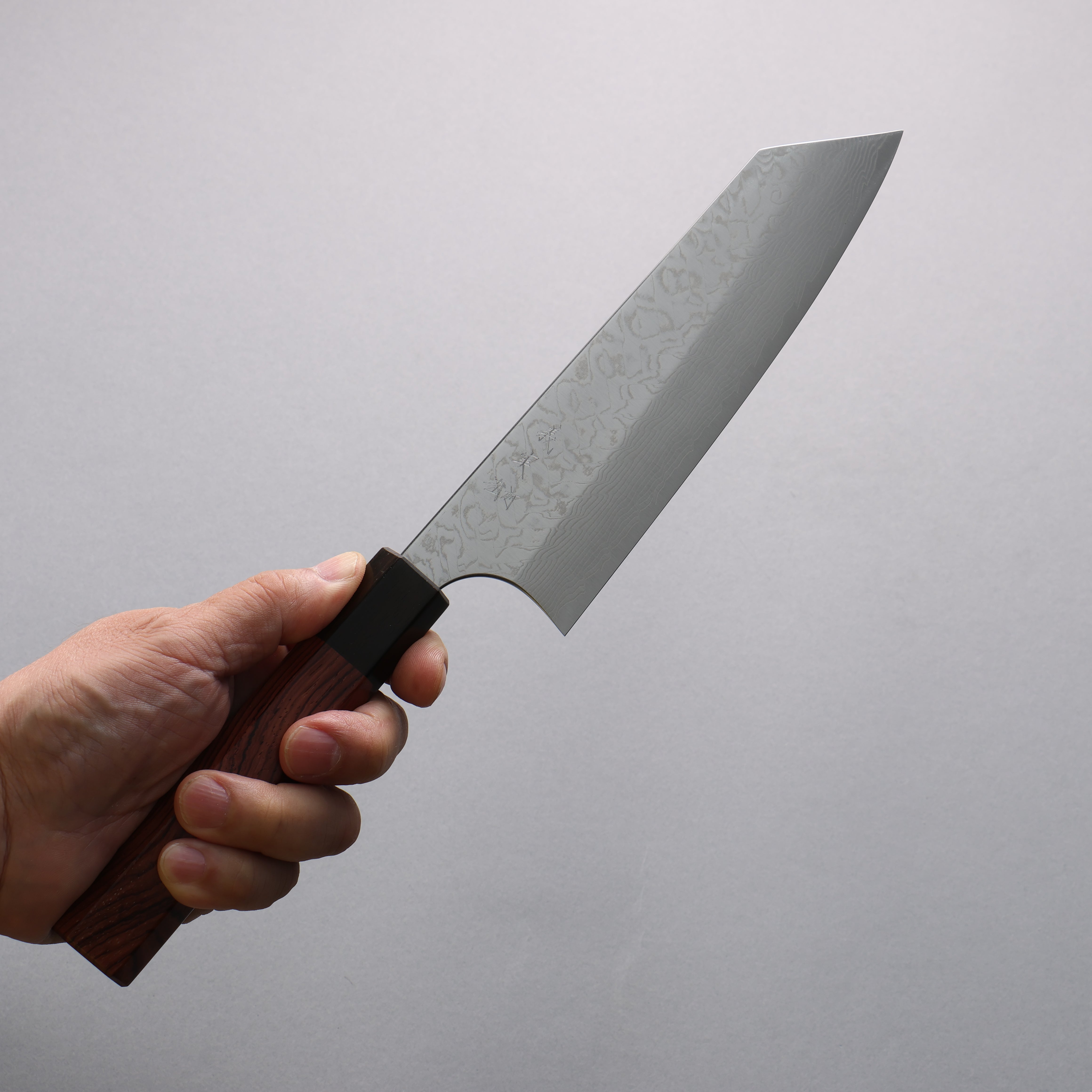 Yoshimi Kato SG2 Damascus Migaki Polish Finish Bunka  170mm Rosewood (Ferrule: Ebony) Handle - Seisuke Knife