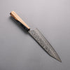 Yoshimi Kato SG2 Black Damascus Kiritsuke Gyuto  210mm Olive Tree and Black/White Marble Resin Handle - Seisuke Knife - Slide 2