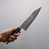 Yoshimi Kato SG2 Black Damascus Kiritsuke Gyuto  210mm Olive Tree and Black/White Marble Resin Handle - Seisuke Knife - Slide 4