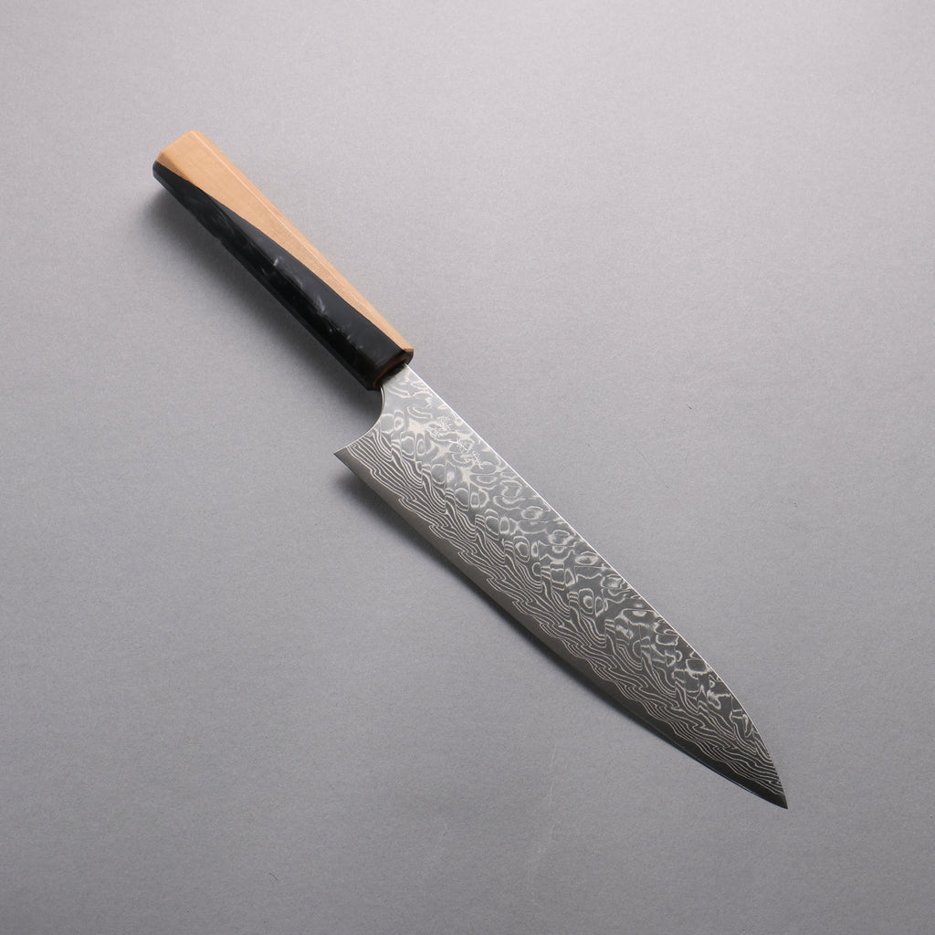 Yoshimi Kato SG2 Damascus Migaki Finished Gyuto 210mm Olive Tree and B