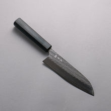  Yoshimi Kato Minamo SG2 Hammered Santoku  170mm Oak (Indigo Dyed) Handle - Seisuke Knife