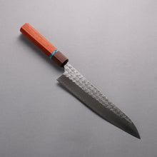  Yoshimi Kato Minamo SG2 Hammered Santoku  210mm Padoauk(Turquoise Ring) Handle - Seisuke Knife