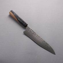  Yoshimi Kato SG2 Black Damascus Gyuto  210mm Olive Tree and Black/White Marble Resin Handle - Seisuke Knife