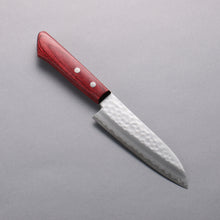  Kunihira VG1 Small Santoku  130mm Red Pakka wood Handle - Seisuke Knife