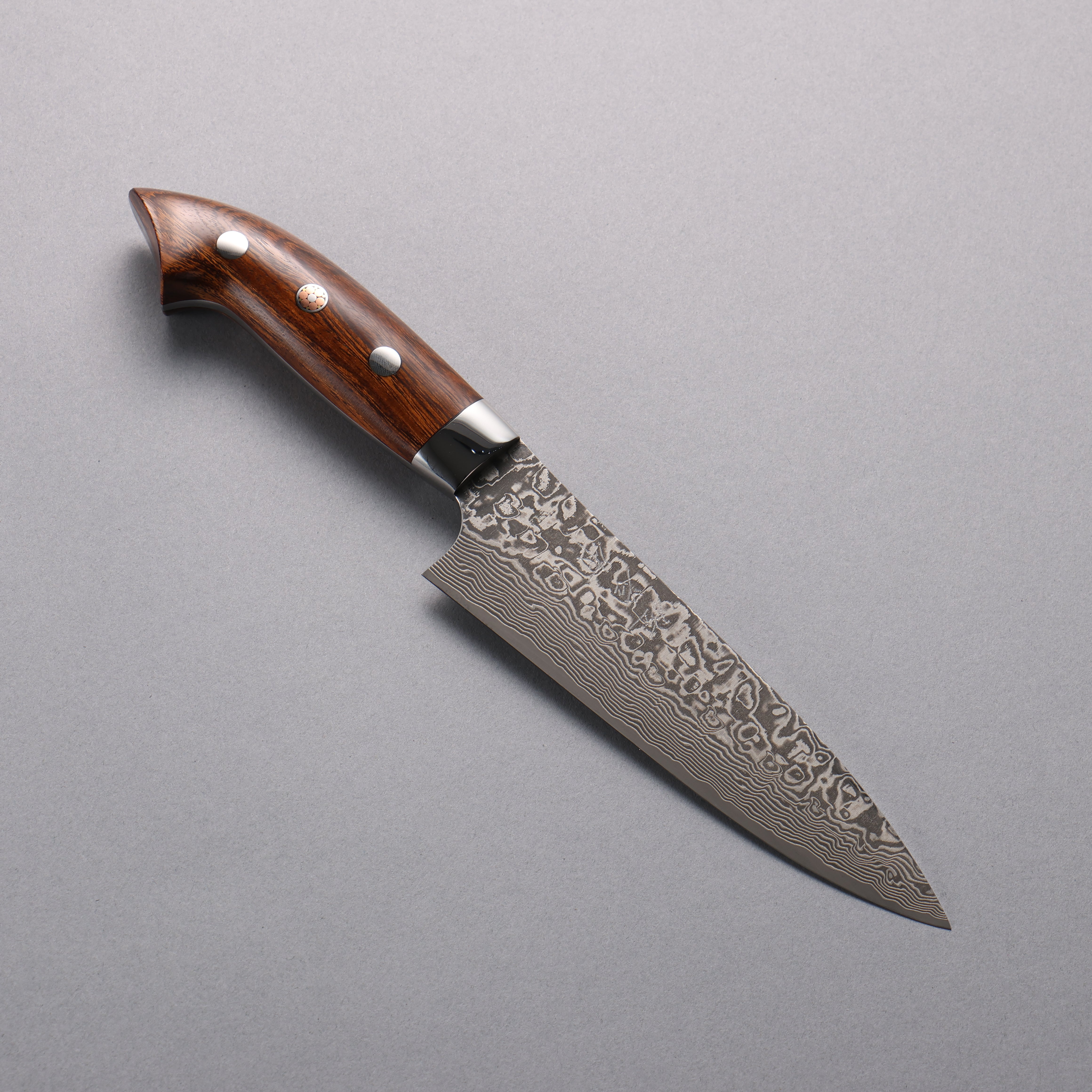 Takeshi Saji SG2 Black Damascus Petty-Utility  130mm Ironwood(New Nomura Style) Handle - Seisuke Knife