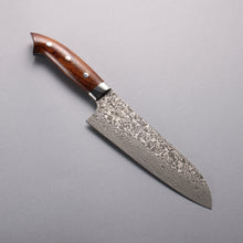  Takeshi Saji SG2 Black Damascus Santoku  180mm Ironwood(New Nomura Style) Handle - Seisuke Knife