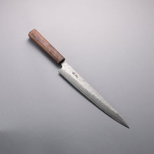  Seisuke Stainless Steel 440C Hammered Damascus Sujihiki  240mm Oak Handle - Seisuke Knife