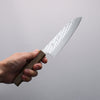 Yu Kurosaki Senko Ryu SG2 Hammered Small Santoku  150mm Oak Handle - Seisuke Knife - Slide 4