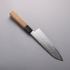 Seisuke SG2 Damascus Migaki Finished Santoku  180mm Teak (ferrule: Black Water Buffalo Horn) Handle - Seisuke Knife