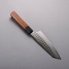 Sakai Takayuki SG2 Damascus Kengata Santoku  160mm Rosewood (Ferrule: Black Pakka Wood) Handle - Seisuke Knife - Slide 2