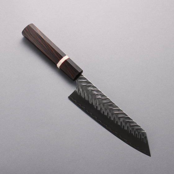 Yoshimi Kato SPG STRIX Hammered (V) Bunka  170mm Ebony (White Ring) Handle - Seisuke Knife