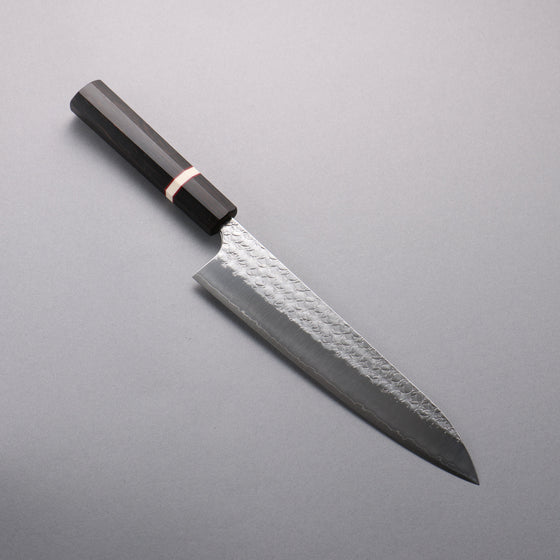 Yoshimi Kato Minamo SG2 Hammered Gyuto  210mm Ebony (White Ring) Handle - Seisuke Knife