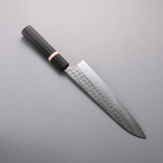 Yoshimi Kato Minamo SG2 Hammered Gyuto  210mm Ebony (White Ring) Handle - Seisuke Knife