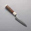 Yu Kurosaki Shizuku SG2 Hammered Petty-Utility  120mm Stabilized wood (Birch Burl) Handle - Seisuke Knife - Slide 1