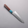 Yu Kurosaki Senko Ryu SG2 Hammered Small Santoku  150mm Rosewood (Ferrule: Blue Turquoise) Handle - Seisuke Knife - Slide 2