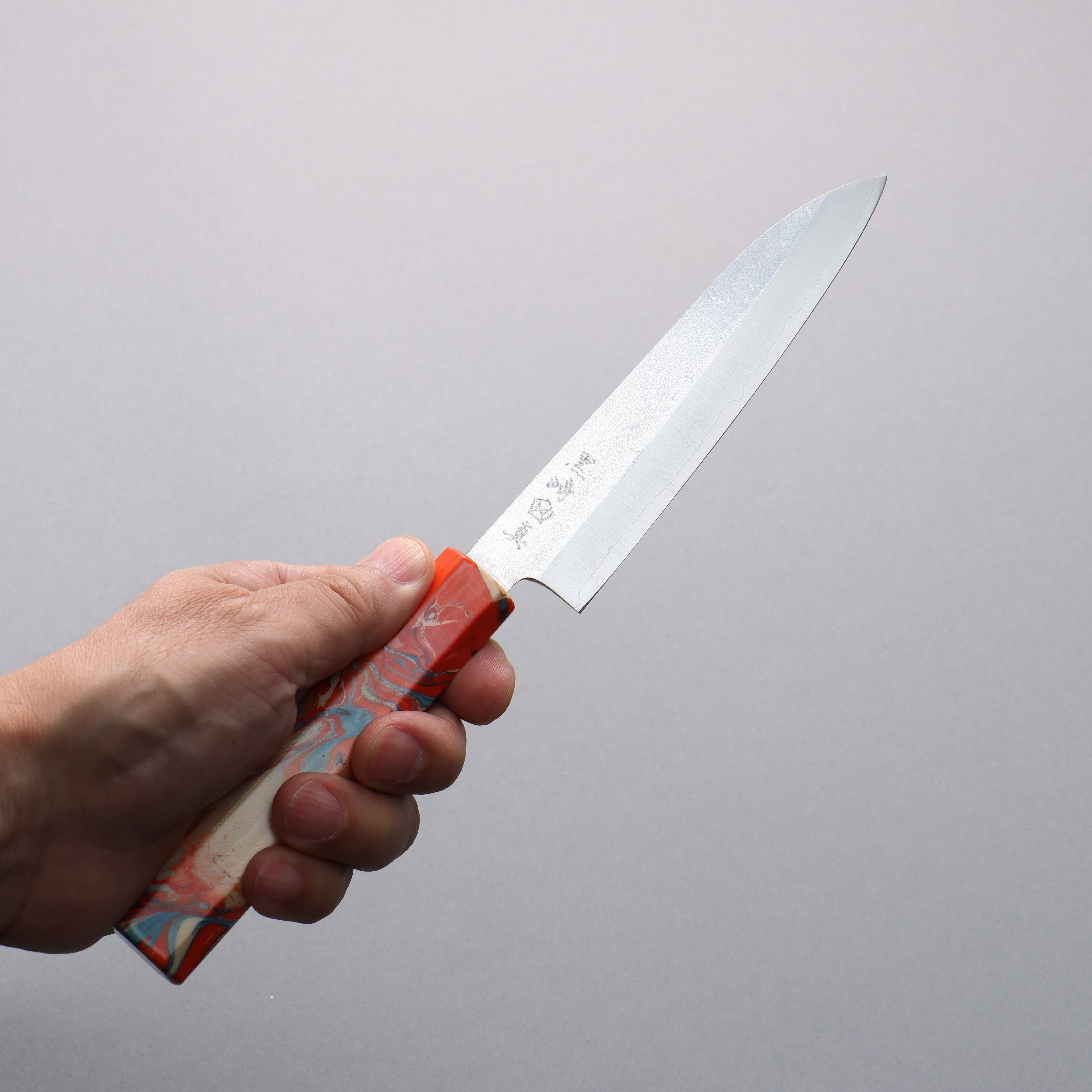 Makoto Kurosaki VG10 Nashiji Petty-Utility 135mm Marble Lacquered Handle - Seisuke Knife
