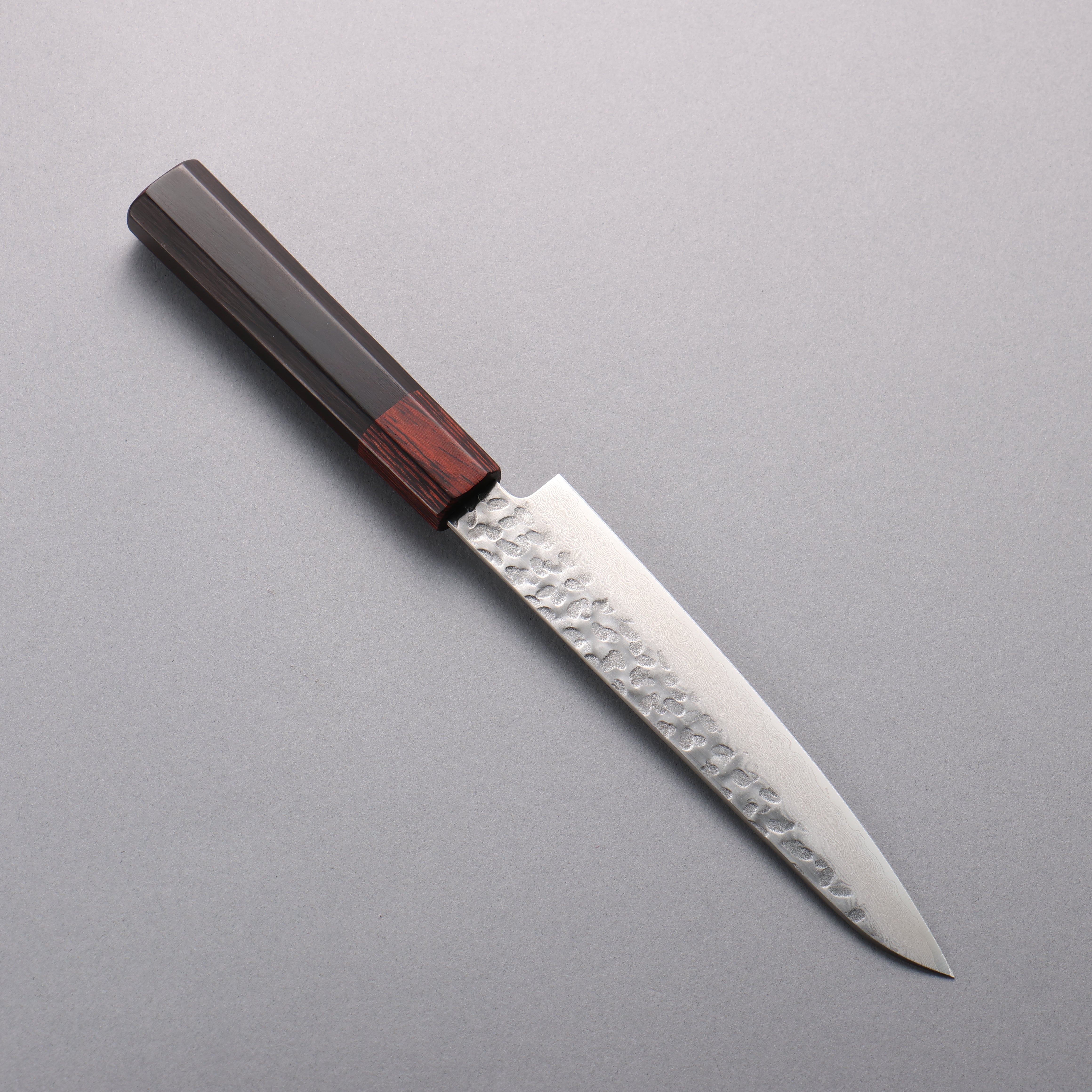 Seisuke VG10 33 Layer Damascus Hammered Petty-Utility 150mm Black Pakka wood Handle - Seisuke Knife