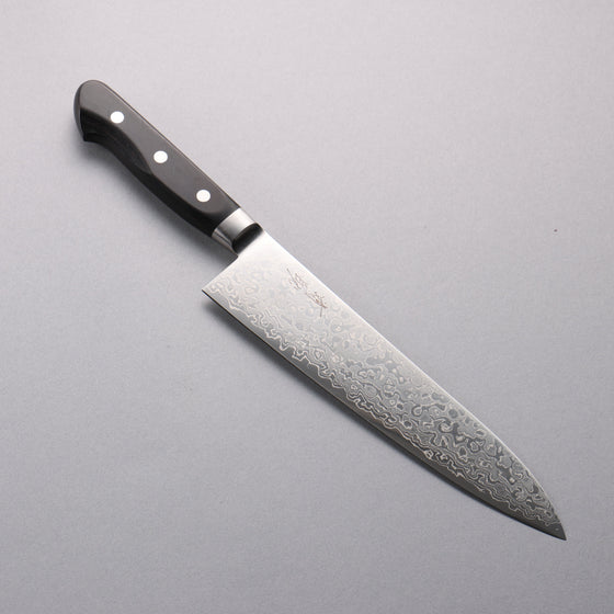 Seisuke AUS10 45 Layer Damascus Gyuto 210mm Black Pakka wood Handle - Seisuke Knife