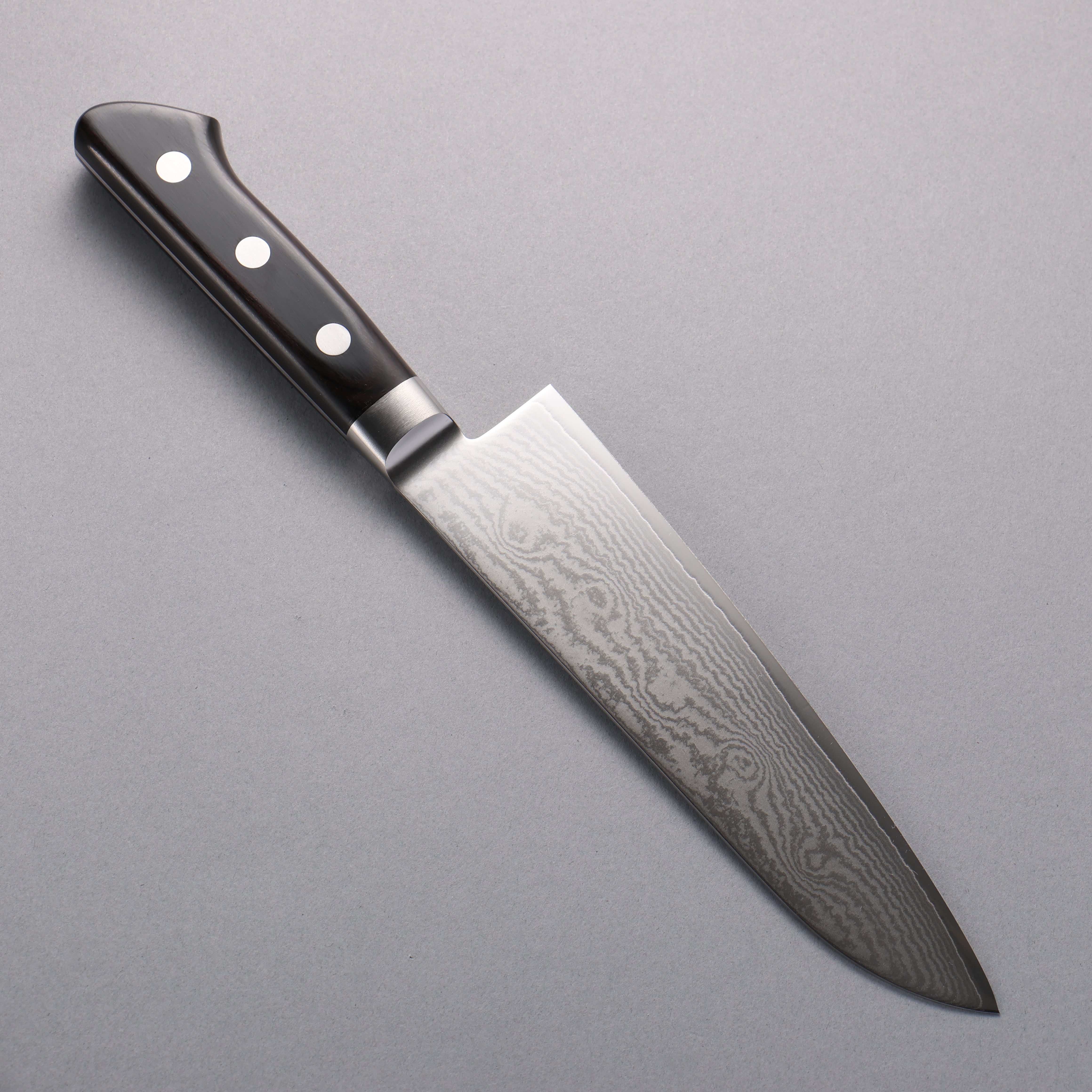 Seisuke VG10 33 Layer Damascus Santoku 180mm Black Pakkawood Handle - Seisuke Knife