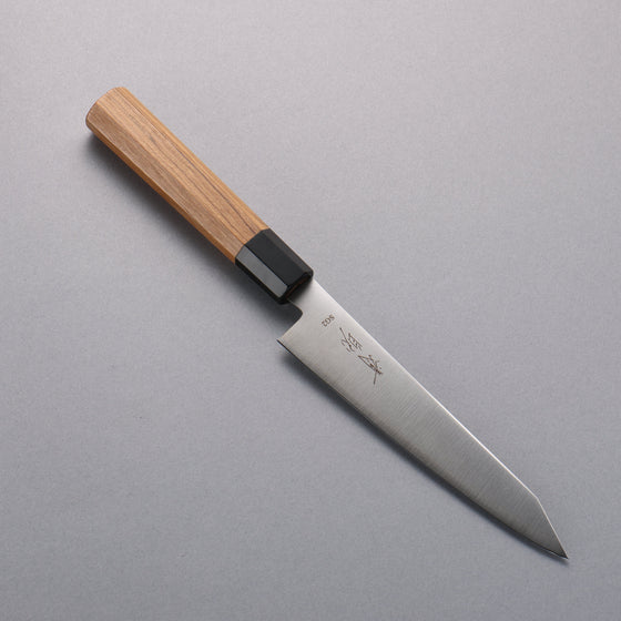 Seisuke SG2 Kiritsuke Petty-Utility  150mm Teak (ferrule: Black Water Buffalo Horn) Handle - Seisuke Knife