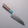 Yu Kurosaki Senko Ei SG2 Hammered Bunka  170mm Rosewood (Ferrule: Blue Turquoise) Handle - Seisuke Knife