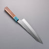 Yu Kurosaki Senko Ei SG2 Hammered Gyuto  210mm Rosewood (Ferrule: Blue Turquoise) Handle - Seisuke Knife - Slide 2