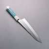 Yu Kurosaki Senko Ei SG2 Hammered Gyuto  210mm Turquoise(With Double White Ring) Handle - Seisuke Knife - Slide 2