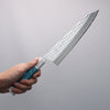 Yu Kurosaki Senko Ei SG2 Hammered Gyuto  210mm Turquoise(With Double White Ring) Handle - Seisuke Knife - Slide 4