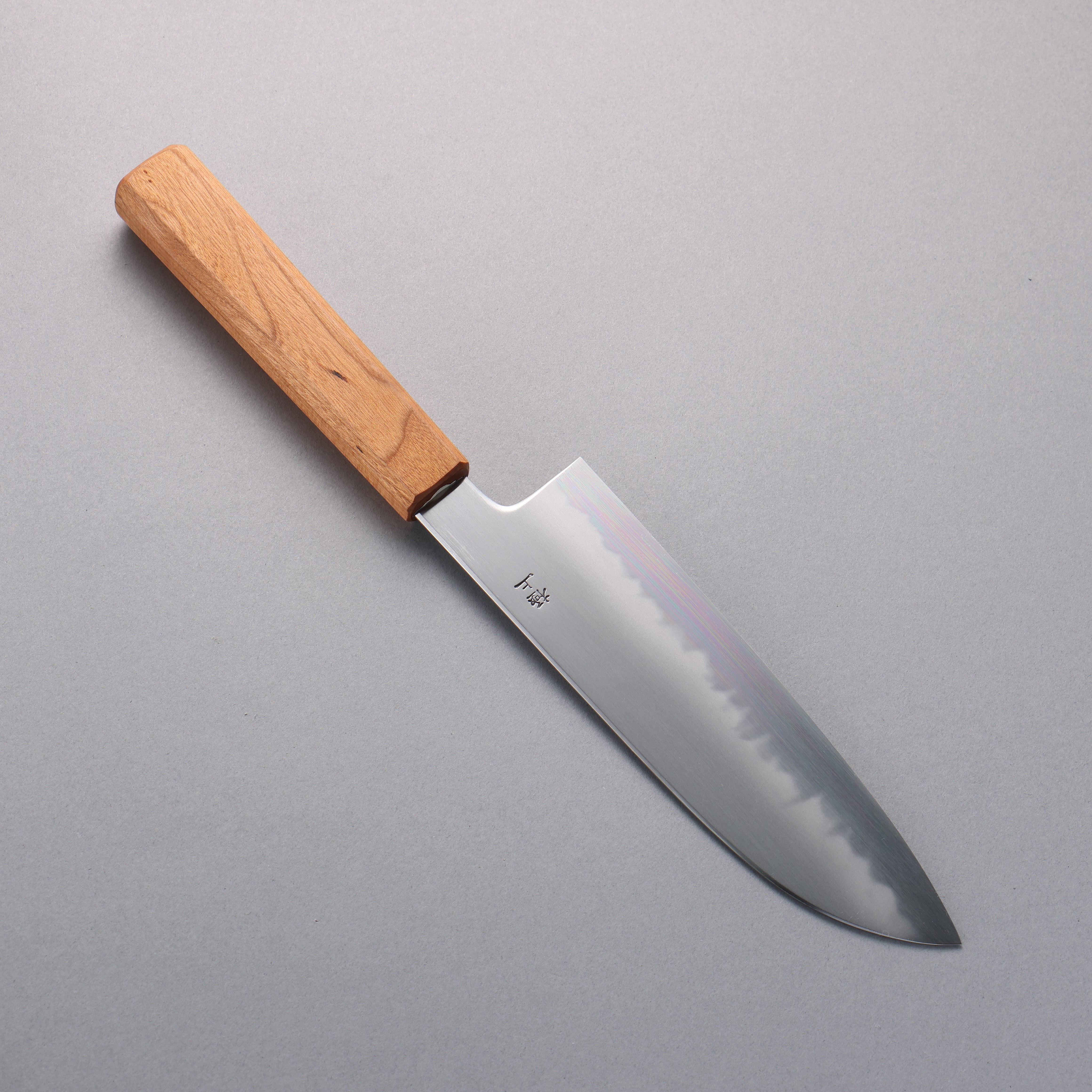 Kagekiyo Finest White Steel No.2 Santoku 170mm Cherry Tree Handle with Sheath - Seisuke Knife