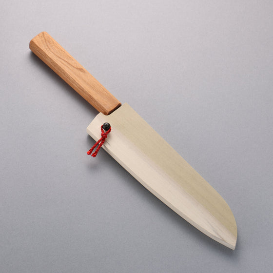 Kagekiyo Finest White Steel Santoku  170mm Cherry Tree Handle with Sheath - Seisuke Knife