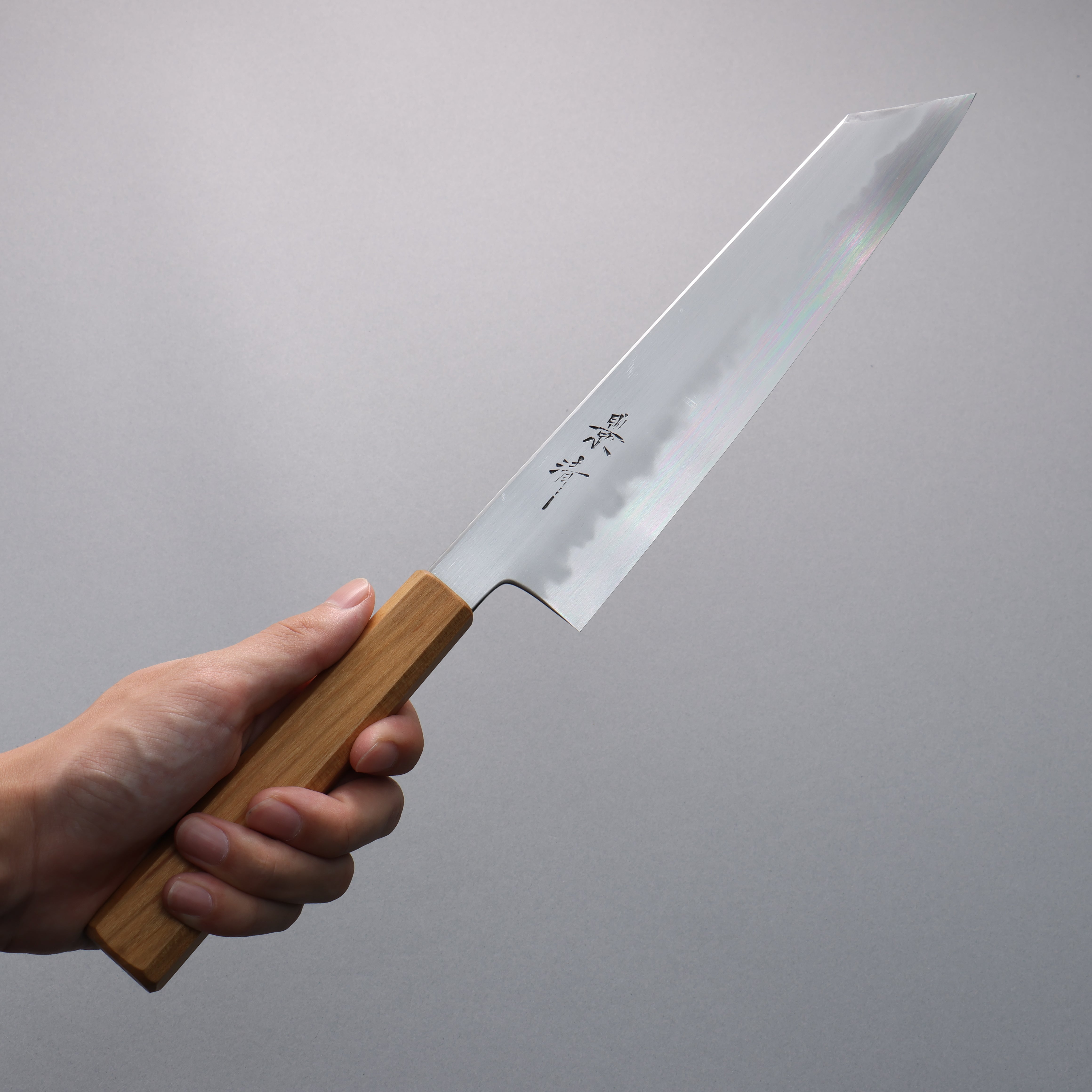 Kagekiyo Finest White Steel No.2 Kiritsuke Gyuto 240mm Cherry Tree Handle with Sheath - Seisuke Knife