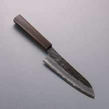  Yu Kurosaki Juhyo V-Toku2 Hammered Black Finished Santoku 170mm Ebony Wood Handle - Seisuke Knife