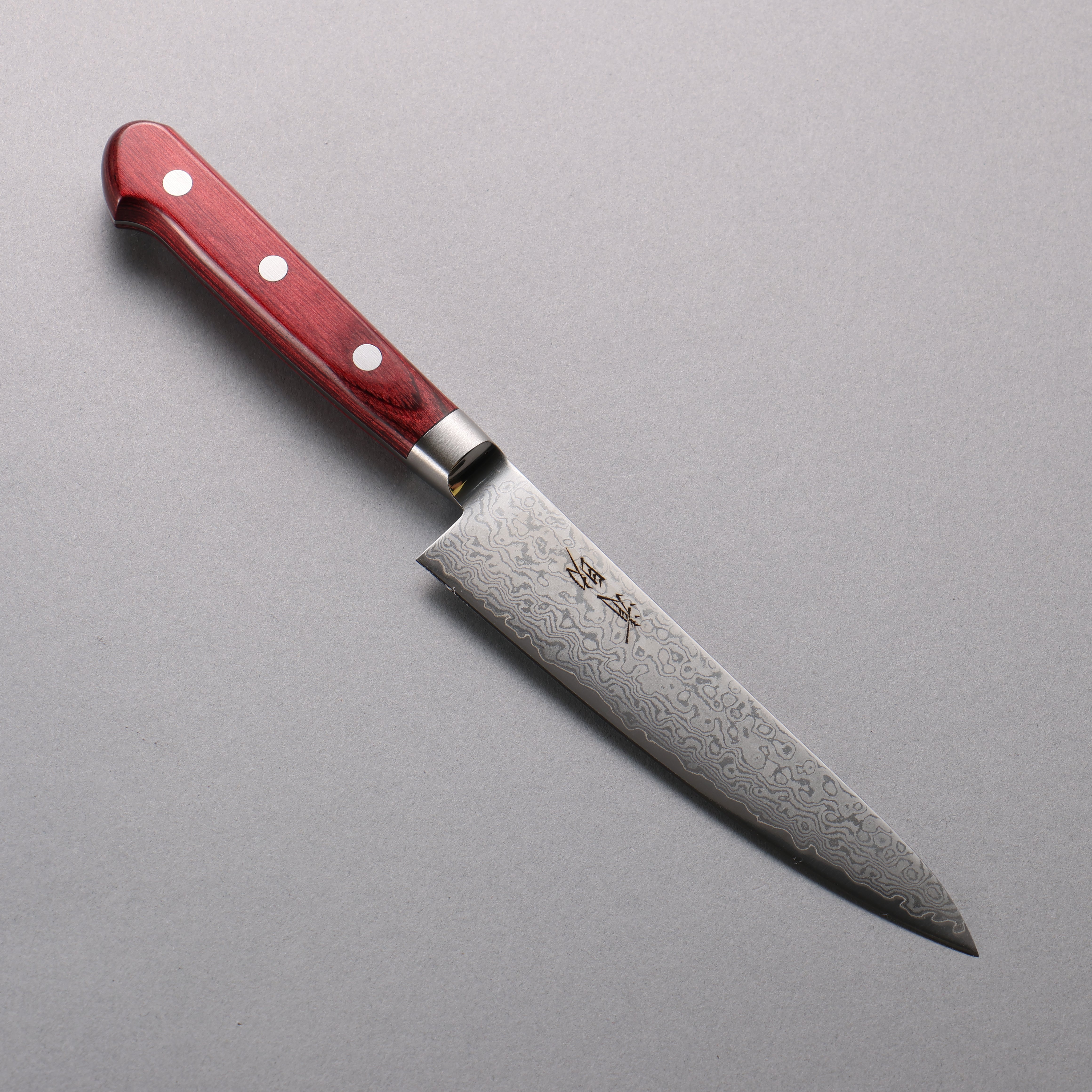 Seisuke VG10 33 Layer Damascus Petty-Utility 135mm Red Pakkawood Handle - Seisuke Knife