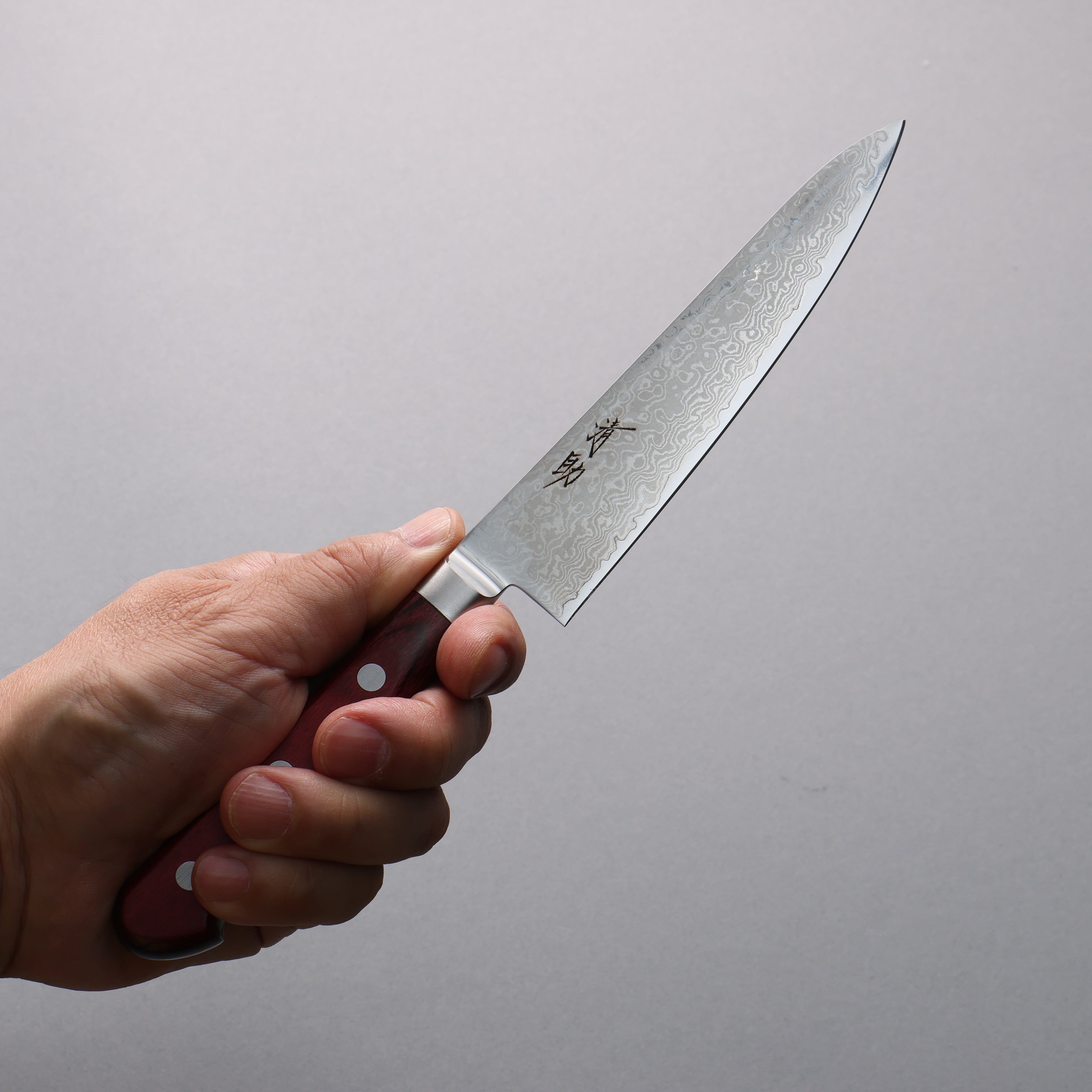 Seisuke VG10 33 Layer Damascus Petty-Utility 135mm Red Pakkawood Handle - Seisuke Knife