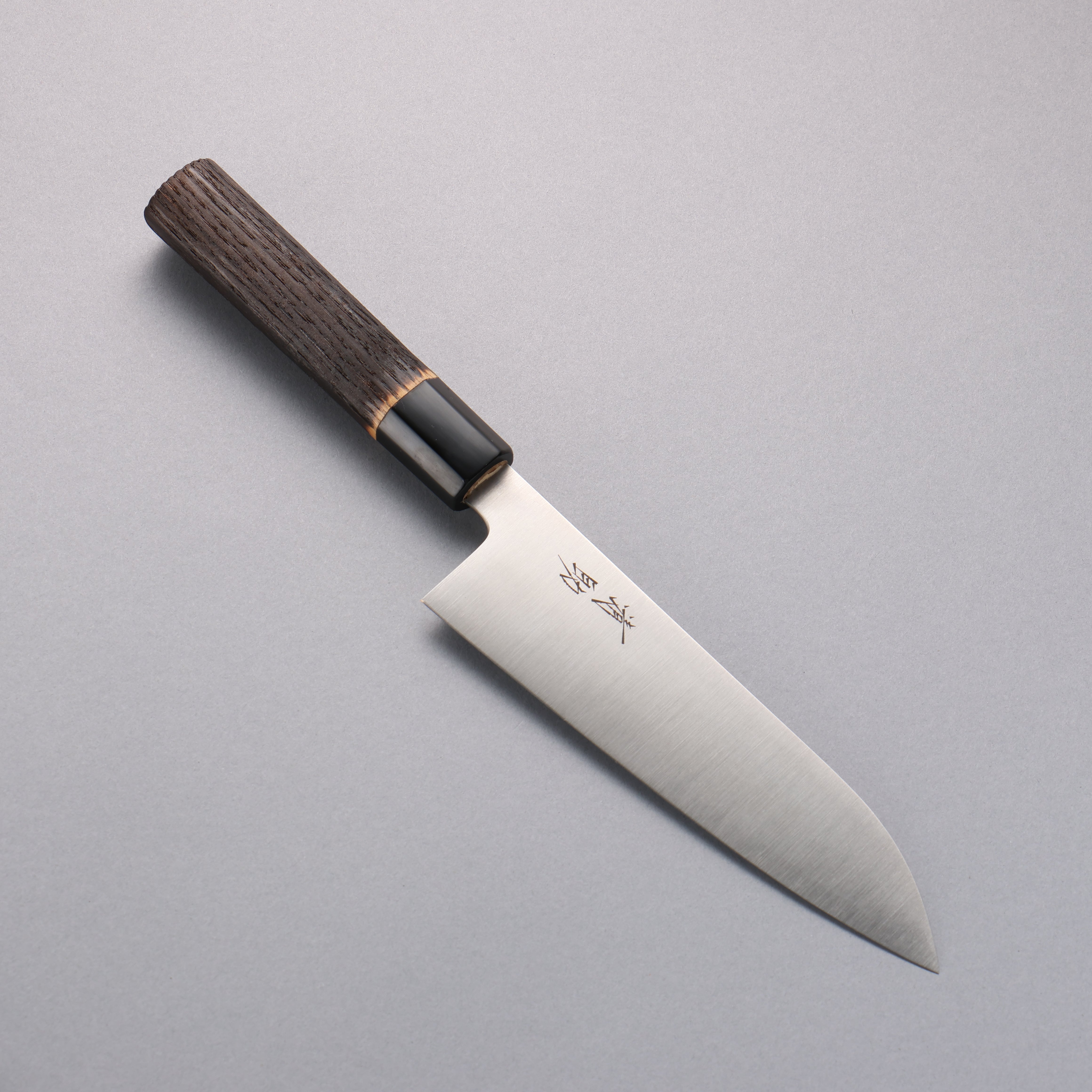 Seisuke Swedish Steel-stn Santoku 180mm Burnt Chestnut Handle - Seisuke Knife
