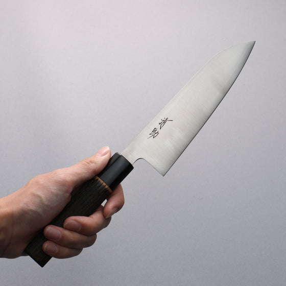 Seisuke Swedish Steel-stn Santoku 180mm Burned Chestnuts Handle - Seisuke Knife