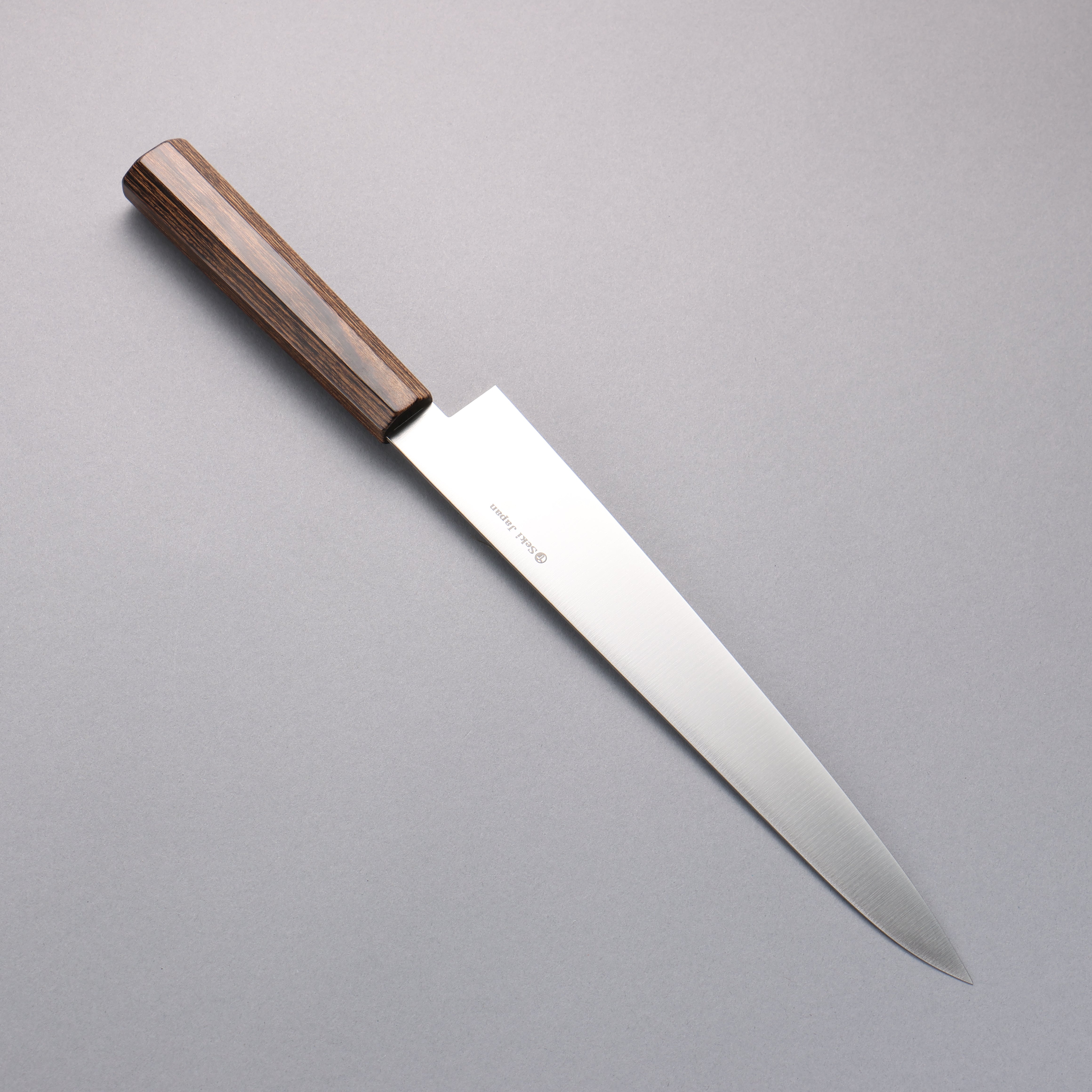 Kanetsune Ichizu VG10 Sujihiki 240mm Brown Pakka wood Handle - Seisuke Knife