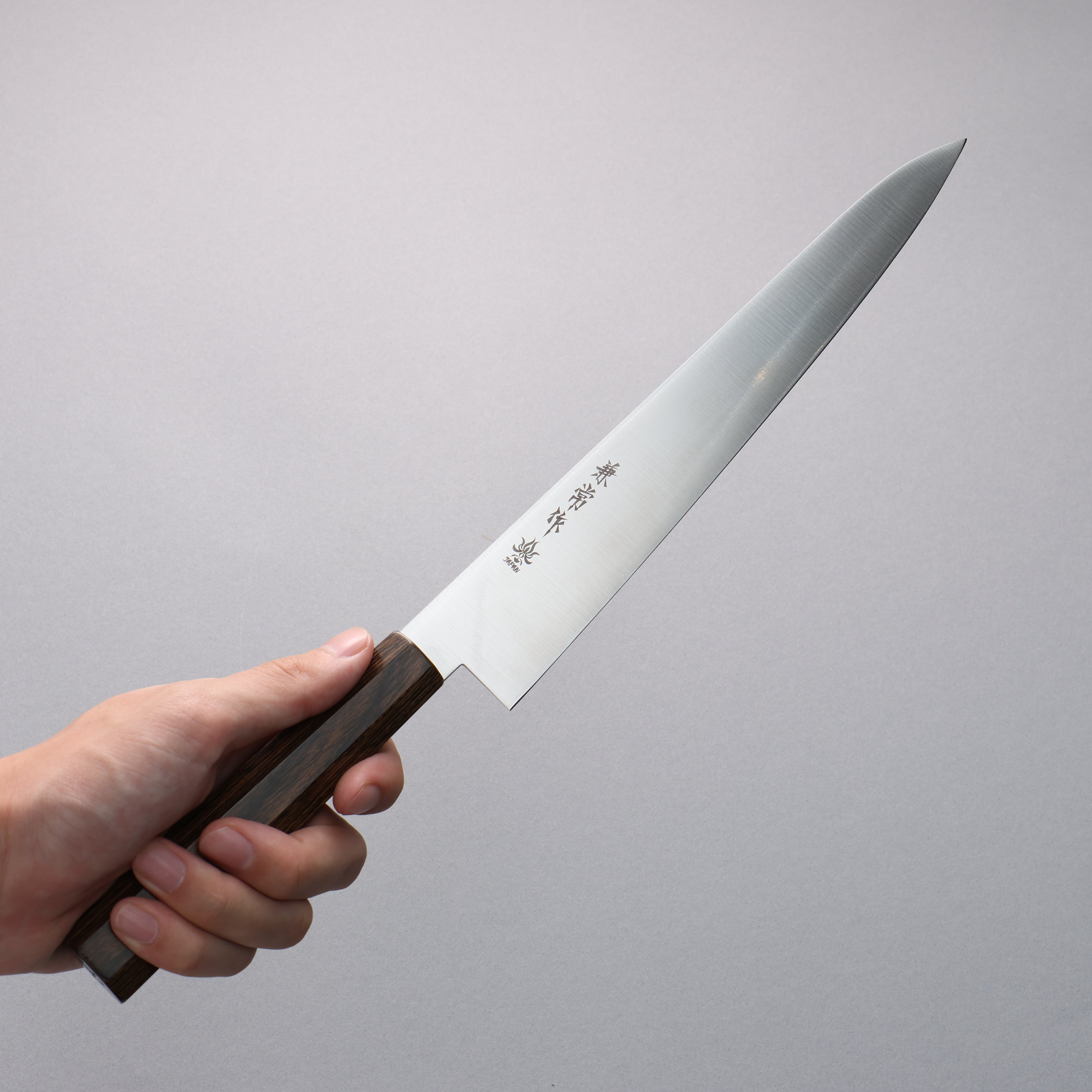 Kanetsune Ichizu VG10 Sujihiki 240mm Brown Pakka wood Handle - Seisuke Knife